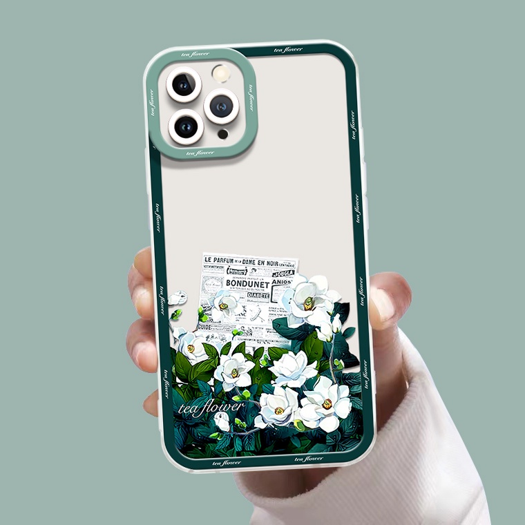 Ốp Điện Thoại TPU Dẻo Trong Suốt Họa Tiết Hoa Xinh Xắn Cho IPhone 14 12 13 X XS XR 11 14 Pro Max 6 6S 7 8 Plus