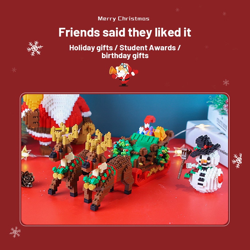 Đồ chơi lắp ráp ZHAN QI TOYS mô hình nhân vật Giáng Sinh làm quà tặng đáng yêu dành cho trẻ em