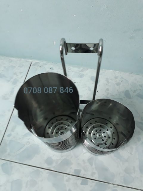 Ống đựng đũa muỗng INOX 304 (đơn, đôi) 1 ngăn, 2 ngăn