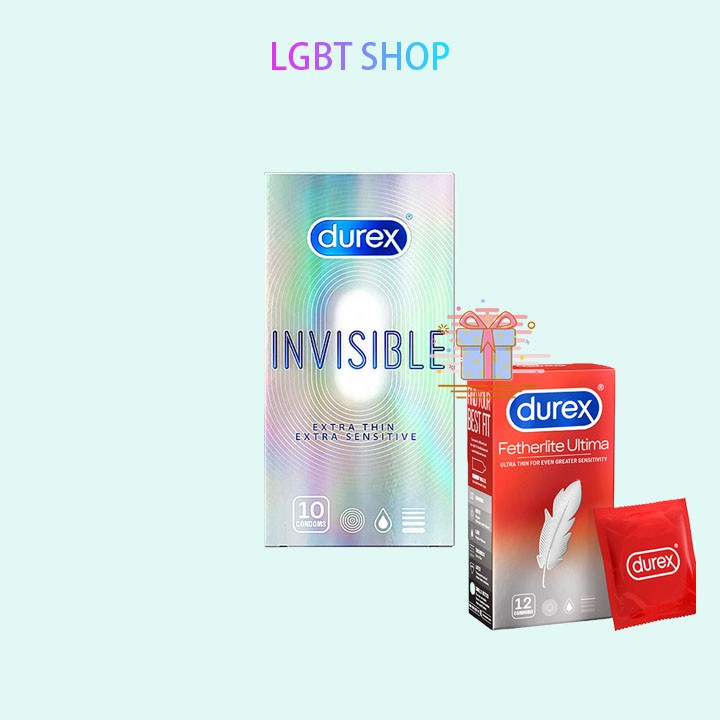 Bao cao su INVISIBLE tặng kèm 1 hộp durex