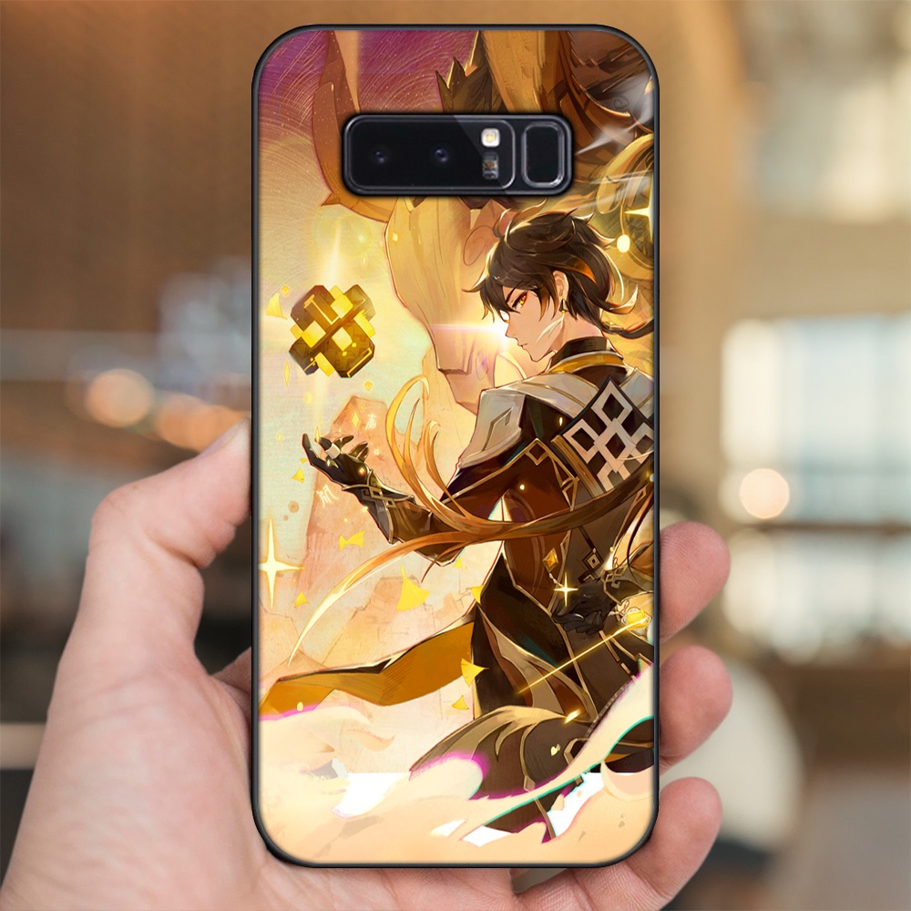 Ốp lưng Samsung Note 8 viền đen in hình Zhongli Genshin Impact