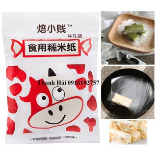 Giấy gạo gói kẹo  túi bò sữa đỏ 8×6.5cm (Bịch khoảng 500 cái)