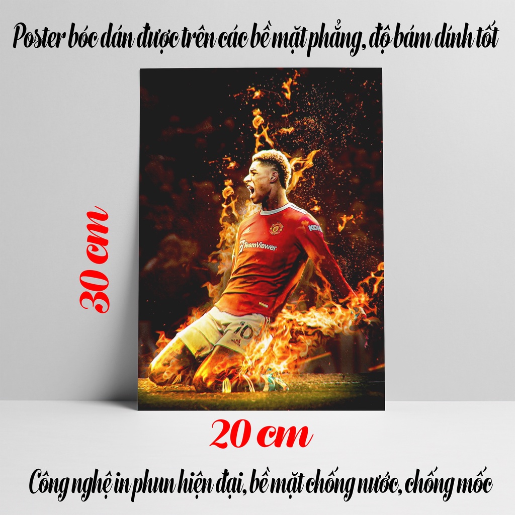 Poster Rashford, Ảnh Dán Tường Rashford Cực Đẹp, Poster Bóng Đá Có In Theo Yêu Cầu