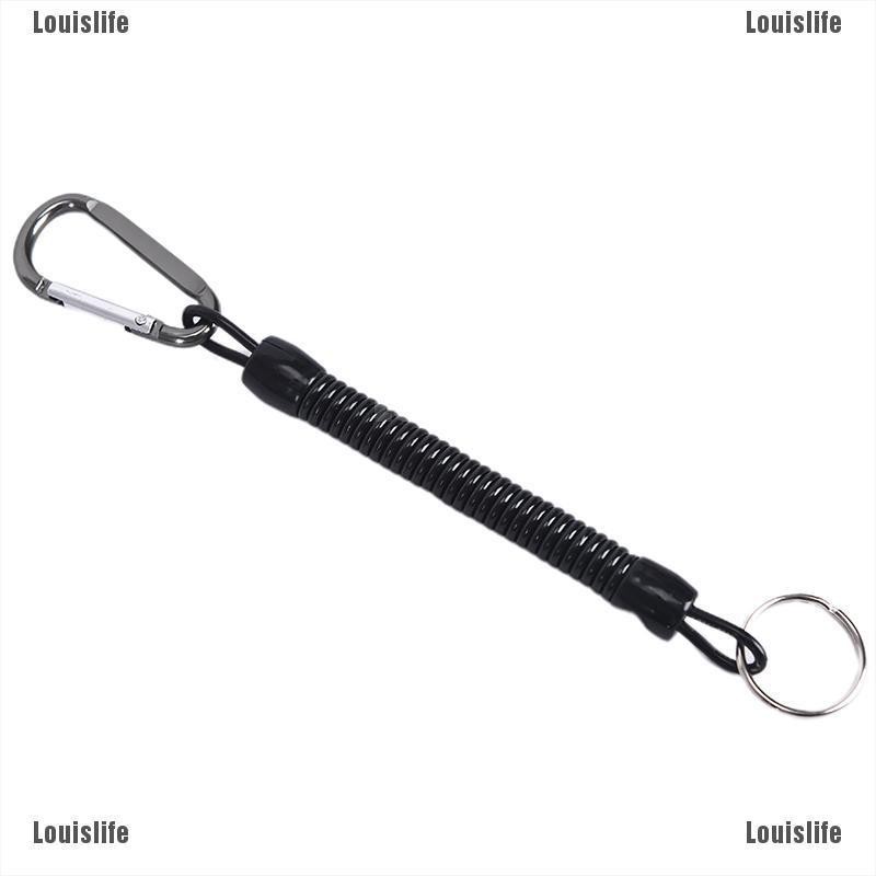 {Louislife}1pc Plastic Spring Elastic Rope Security Gear Tool For Anti-lost Phone Key chain adore