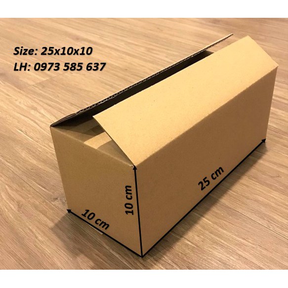 25x10x10 Hộp Carton - Gói Hàng Ship Cod, Hộp Giấy 3 Lớp