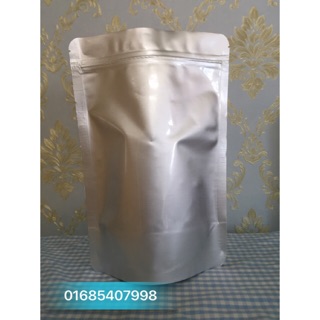 1kg túi zipper đáy đứng hai mặt bạc