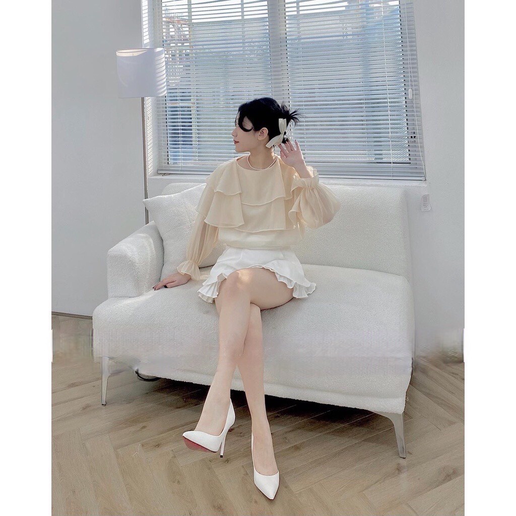 Áo voan tơ 2 tầng form suông cao cấp bigsize  HN340922