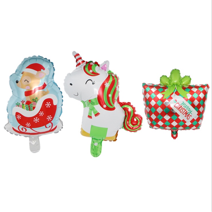 Bong bóng nhôm 16 inch hình ông già noel/người tuyết trang trí giáng sinh