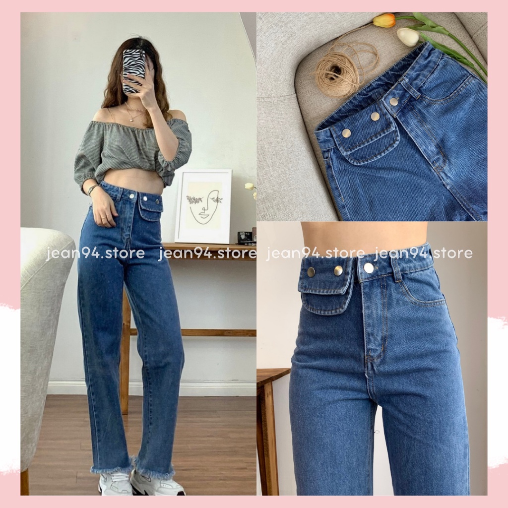 Quần Bò Nữ Ống Rộng, Chất Liệu Cao Cấp, Hot Nhất 2021
