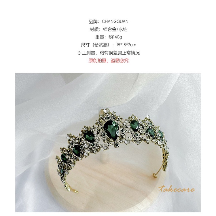 Vương Miện Cài Tóc Đính Đá Lấp Lánh Cho Cô Dâu