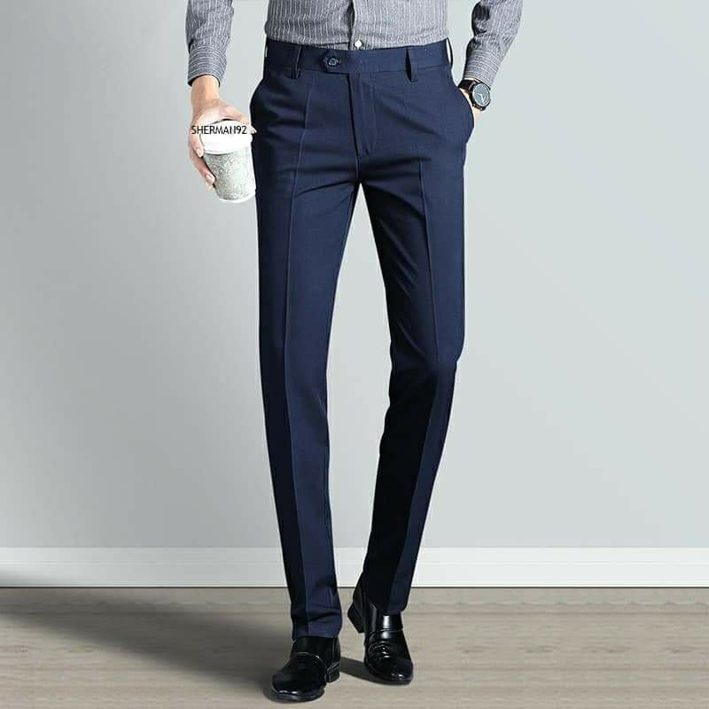 quần âu nam BUN STORE kiểu dáng ôm body hàn quốc vải mịn co giãn chống nhăn không bai màu | BigBuy360 - bigbuy360.vn