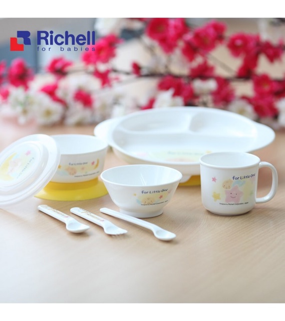 Bộ Ăn Dặm LO 9 Món Richell Chính Hãng Nhật Bản