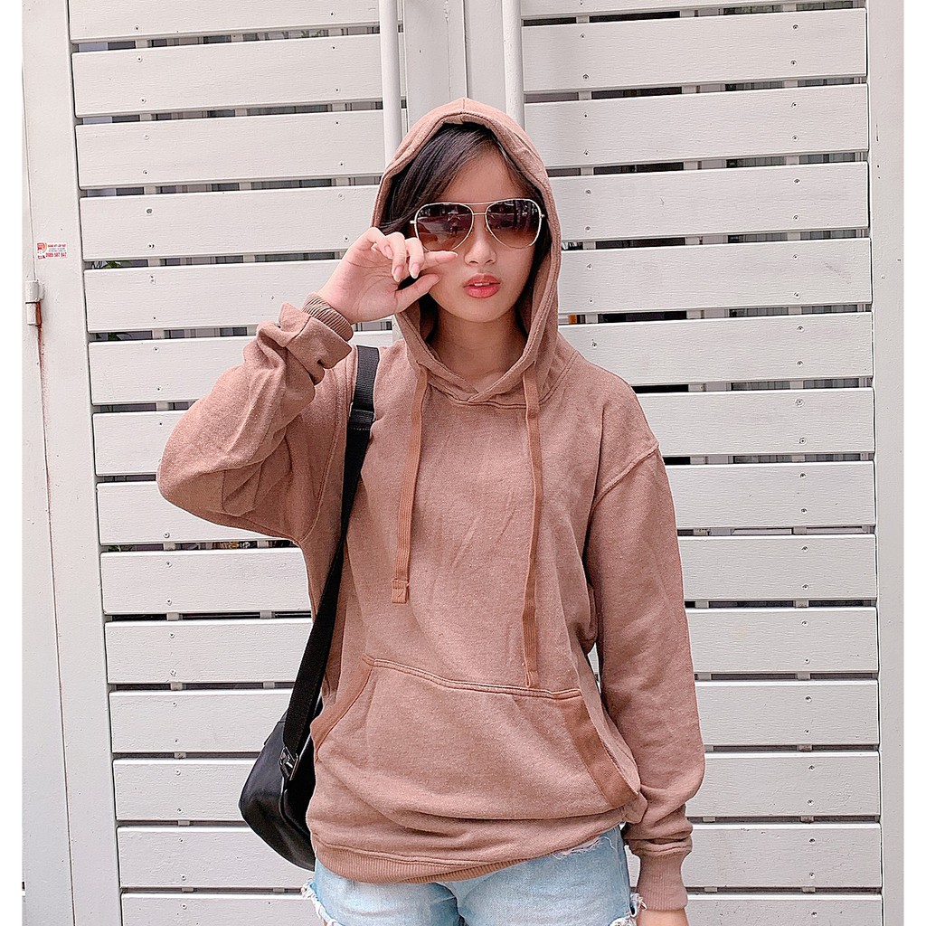 [Hình Thật] Áo Hoodie Da Có Nón Basic Thời Trang Mùa Thu Đông Cá Tính Năng Đông Đáng Yêu tuyệt Đẹp