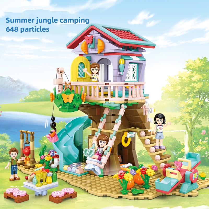 Bộ Đồ Chơi Lắp Ráp Lego Gồm 348 Mảnh Ghép Hình Ngôi Nhà Rừng Cây Mùa Hè Dành Cho Bé Gái Friends