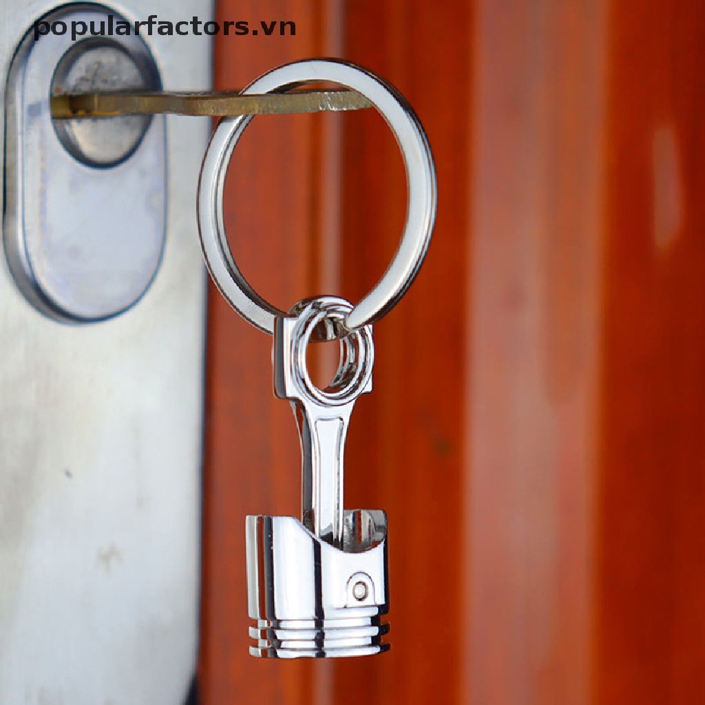 [Phổ Biếnfactors] Móc Khóa Pít Tông Bạc Đánh Bóng Mô Hình Xe Hơi [VN]