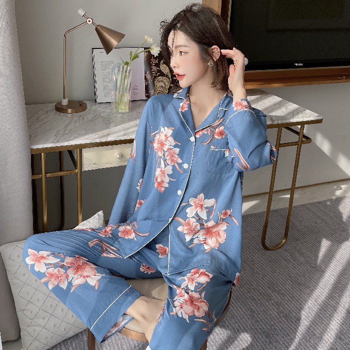 Pajamas Đồ Ngủ Mặc Nhà Lụa Mềm Mịn FreeSize AMANTA AMTPY018