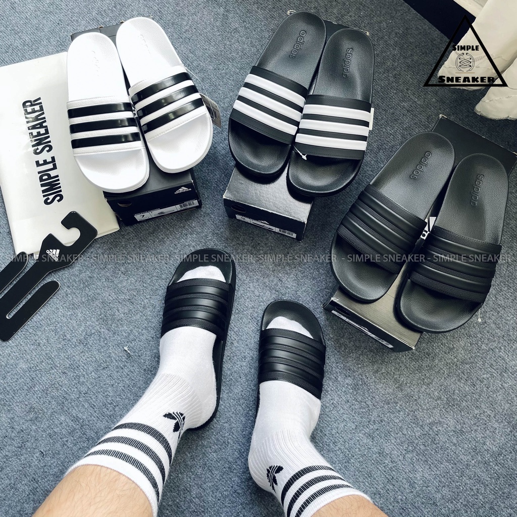 Dép Adidas Shower Chính Hãng FREESHIPAdidas Adilette Cloudfoam Shower Black- Dép Quai Ngang Chống Nước- Simple Sneaker