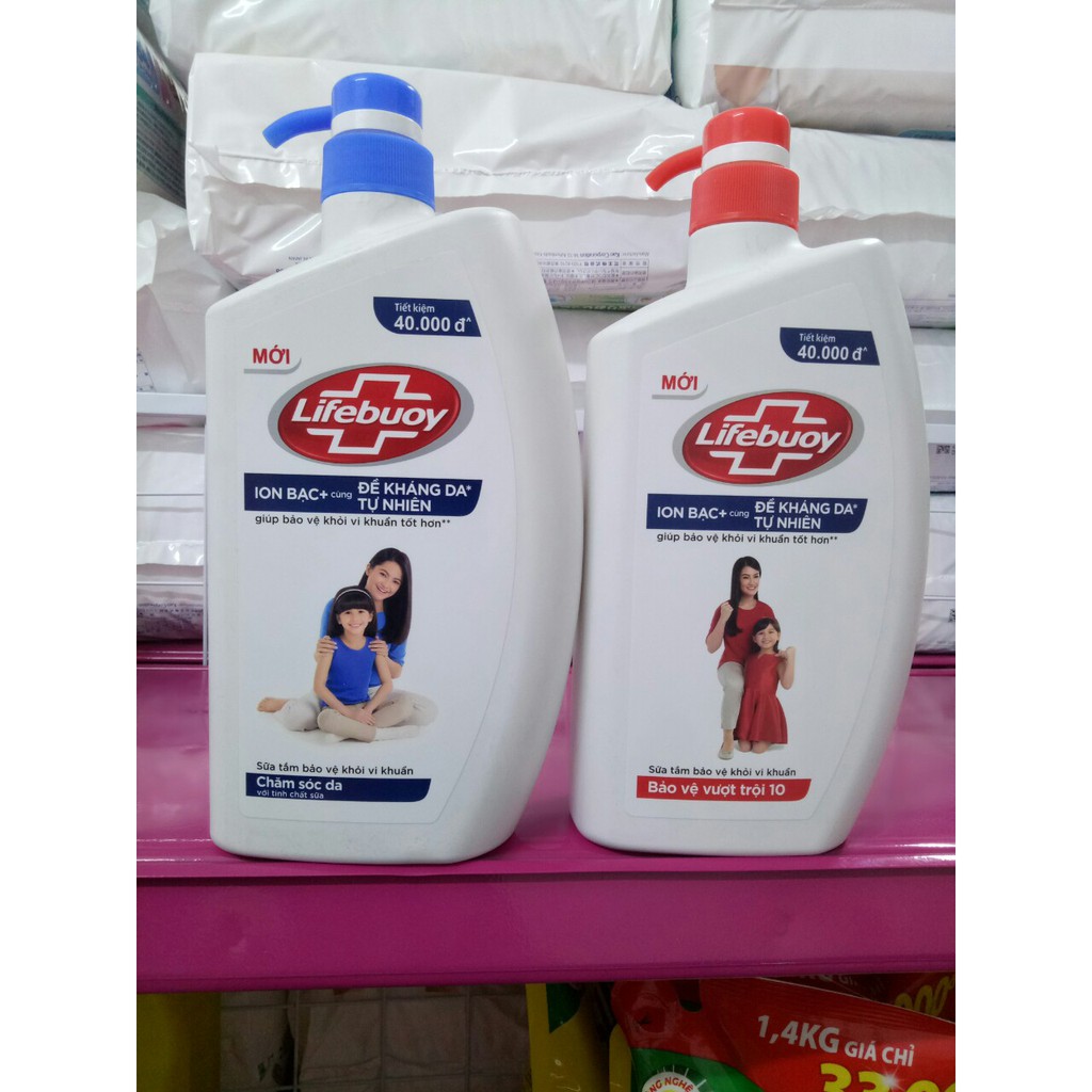 Sữa tắm Lifebuoy Bảo vệ khỏi vi khuẩn chai vòi 850gr