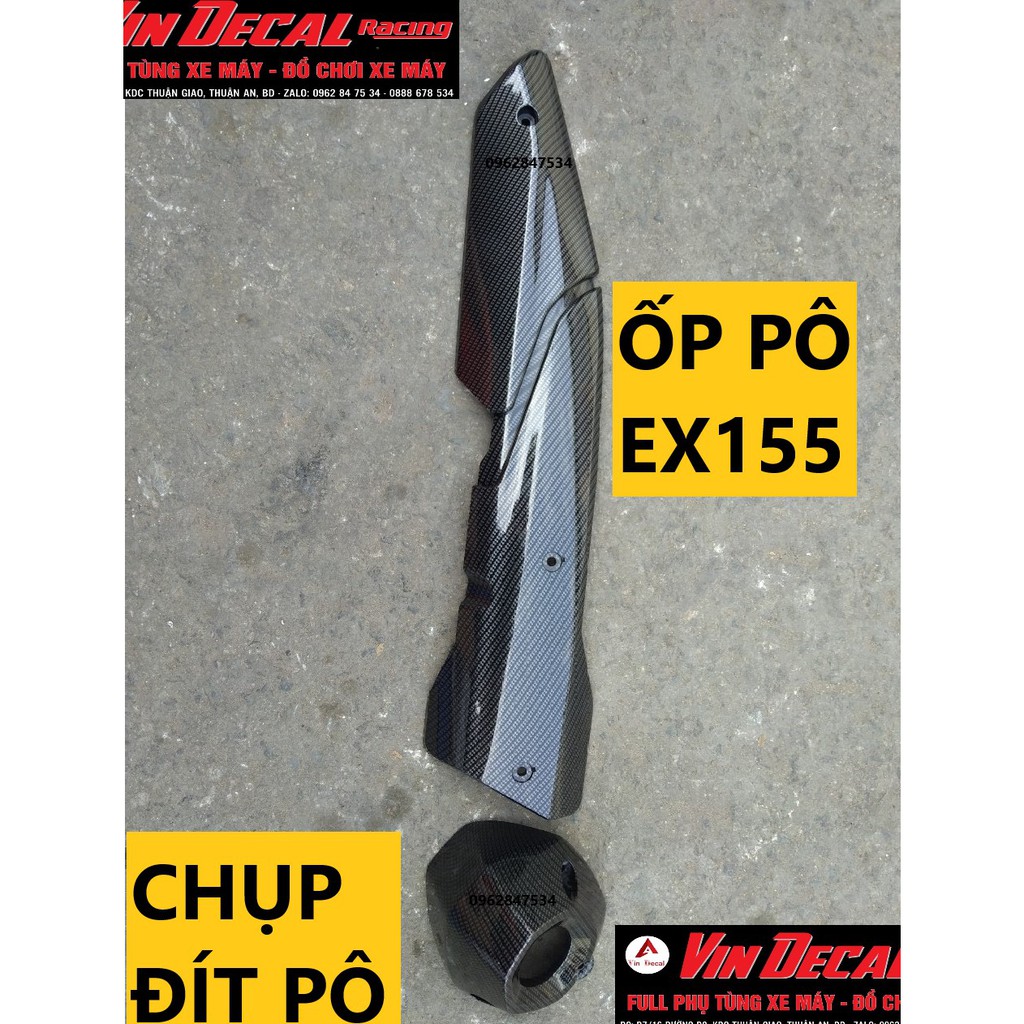 Bộ ỐP PÔ exciter 155  SƠN CARBON