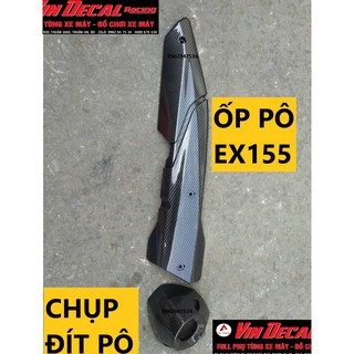 Bộ ỐP PÔ exciter 155  SƠN CARBON