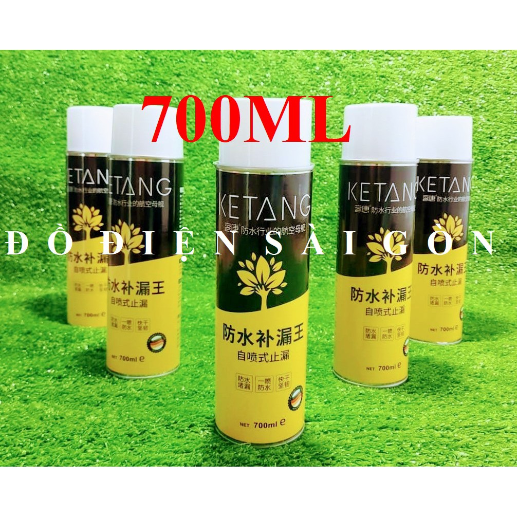 Chai Xịt Chống Thấm Dột Nước Mái Nhà, Chống Thấm Tường, Bịt Kín Khe Nứt KENGTANG 700ml