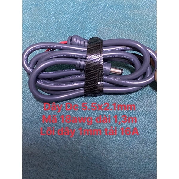 Dây nguồn DC ra đầu đực 5.5*2.1 các loại lõi lớn