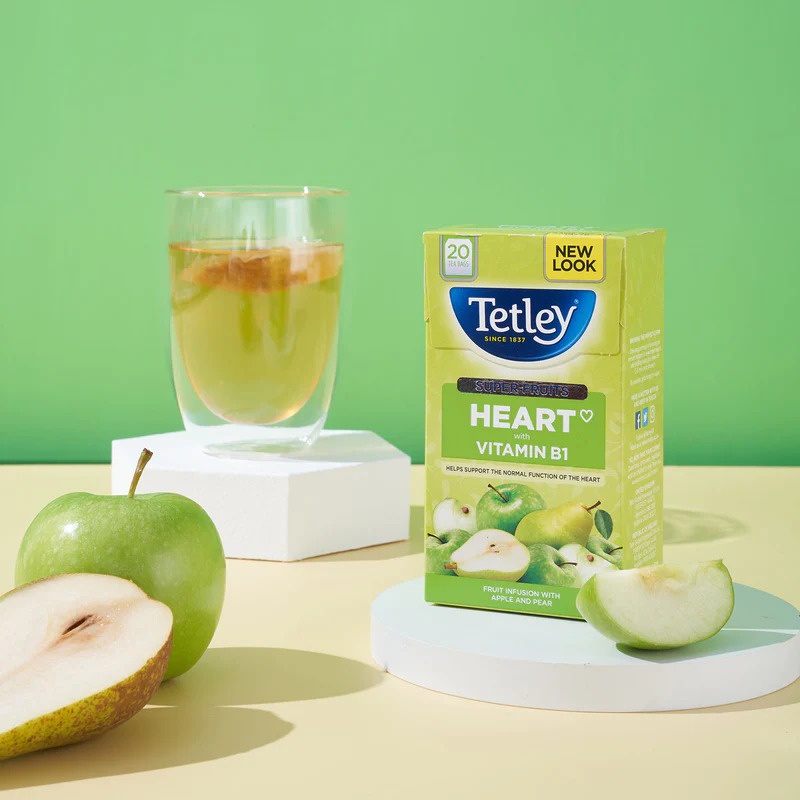 Trà trái cây túi lọc Tetley  bổ sung vitamin, tăng cường đề kháng, trao đổi chất