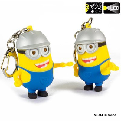 Móc Khóa Minion Có Led Kêu I Love You