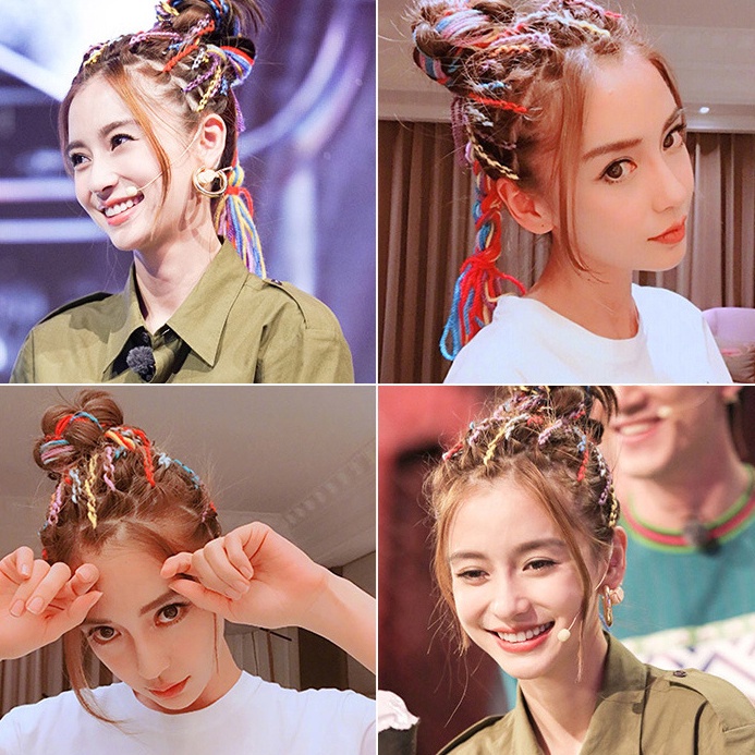 Dây Buộc Tóc Thắt Nơ Ruy Băng Màu Sắc Phong Cách Hàn Quốc Thời Trang