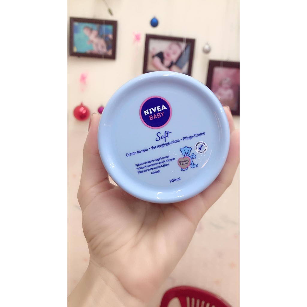 KEM DƯỠNG NIVEA BABY SOFT 200ml dùng được cho cả người lớn và trẻ nhỏ - Hàng nhập Đức