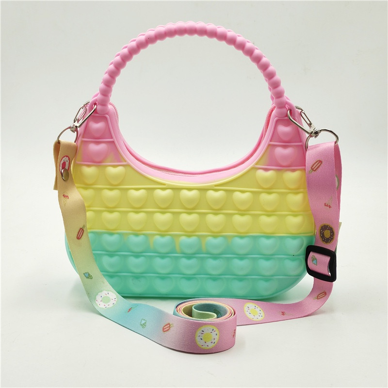 Túi Xách Tay Màu Cầu Vồng Xinh Xắn Dành Cho Bé