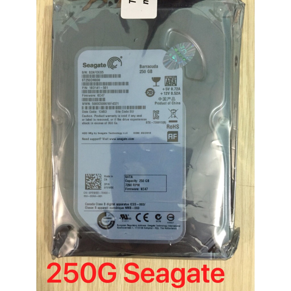 Ổ Cứng máy tính Seagate 250GB Sata / SG 250GB - Hàng chính hãng - BH 2 năm - 1 đổi 1