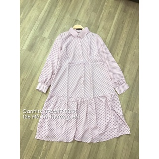 ĐẦM SƠ MI CHẤM BI ĐUÔI CÁ(47-73kg)