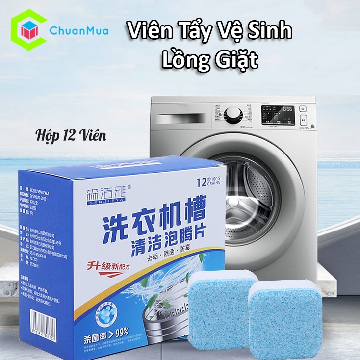 Viên Vệ Sinh Lồng Giặt Công Nghệ Mới Diệt Khuẩn Tẩy Sạch Cặn Máy Giặt ( Tùy Chọn 12v 2v, An Toàn, Ngăn Ngừa Vi Khuẩn)