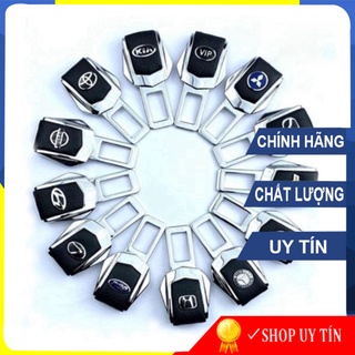 Bộ 2 chiếc chốt khóa dây đai an toàn chống kêu, tích hợp logo các hãng xe