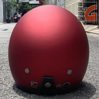 Nón 3/4 Napoli SH Ruby N099 Đỏ đô nhám