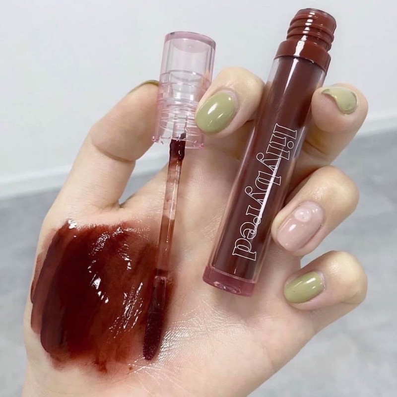 Son Tint Bóng Lilybyred Glassy Layer Fixing Tint Màu 08 Burnt Brick Đỏ Nâu Gạch