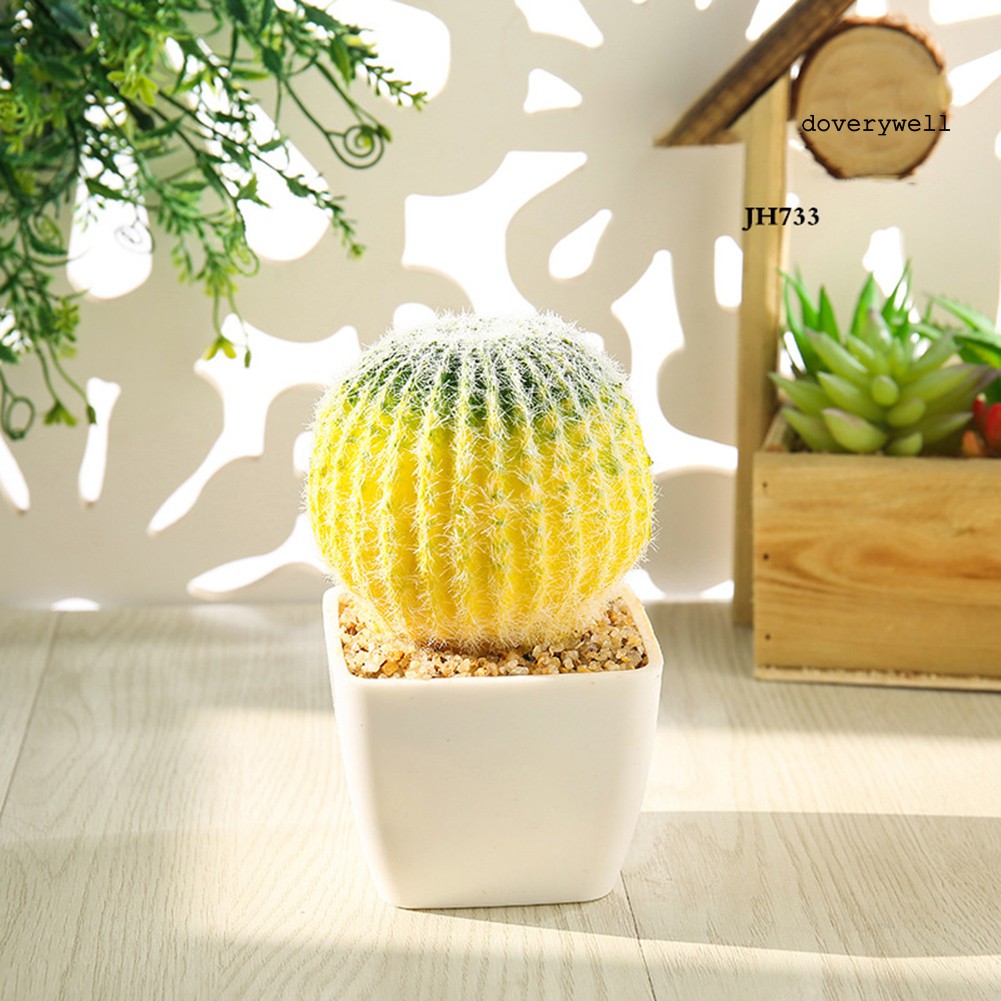 Cây xương rồng giả trang trí mini