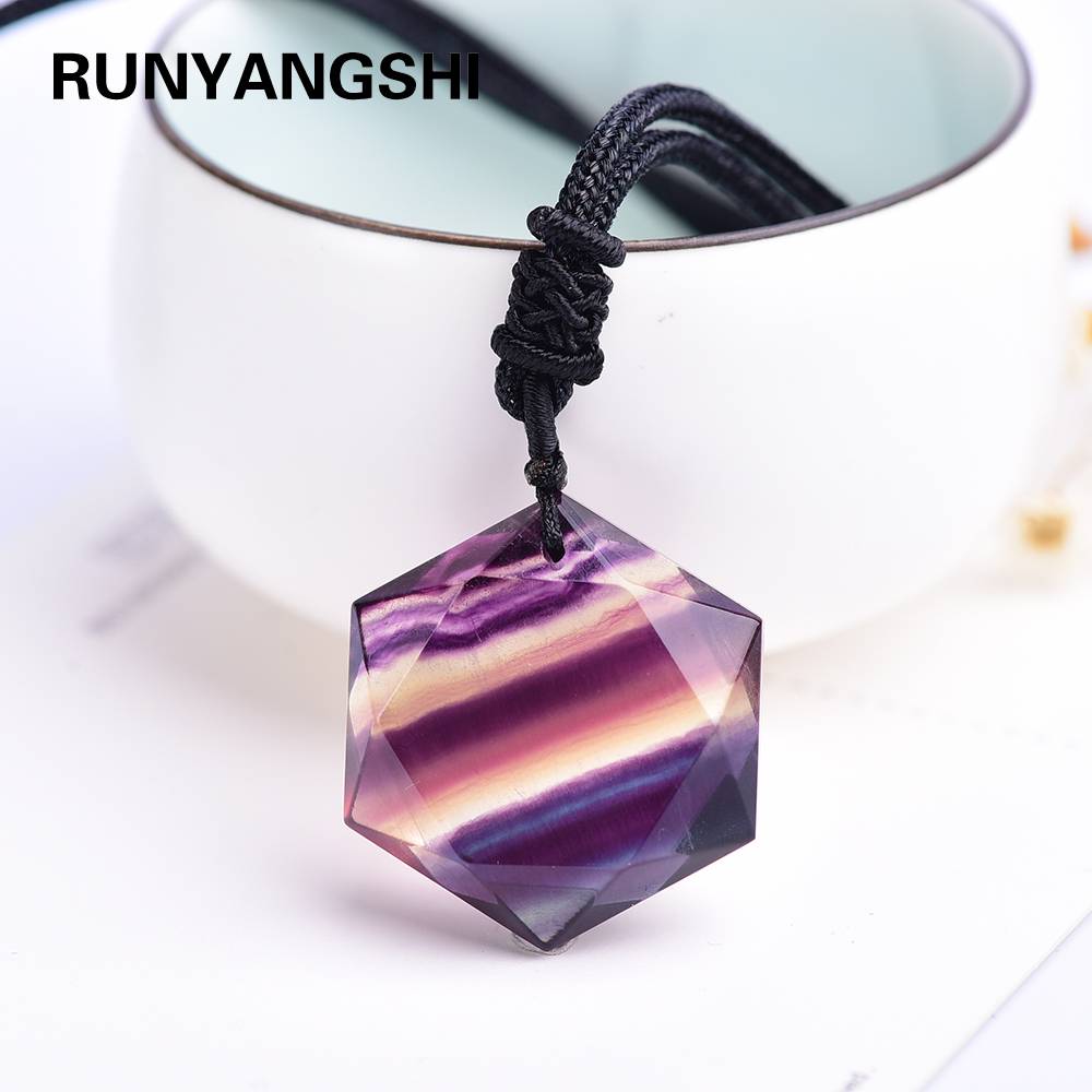 vòng cổ Mặt Đá Fluorite Thời Trang Cho Nữ