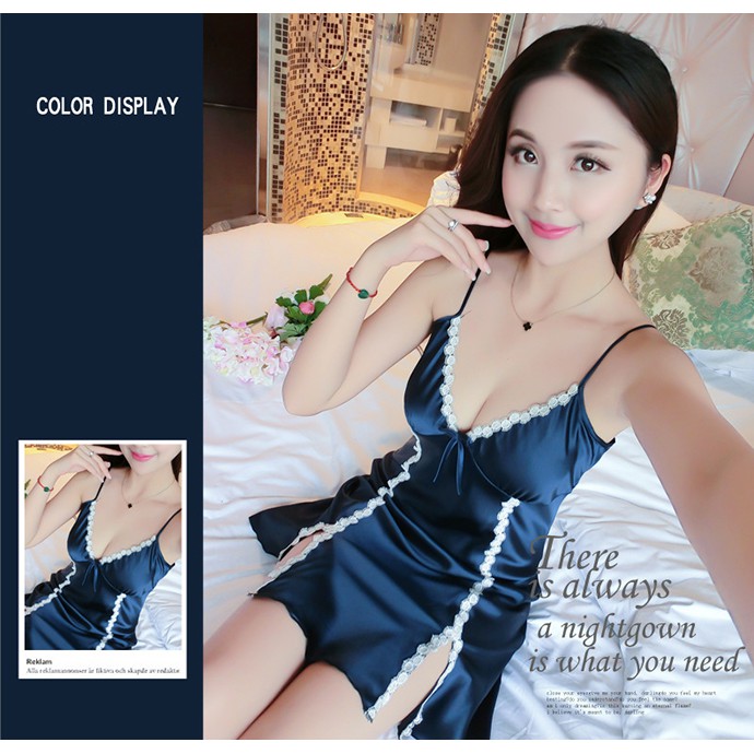 Đầm ngủ nữ Có Mút Ngực MS1083 Xanh