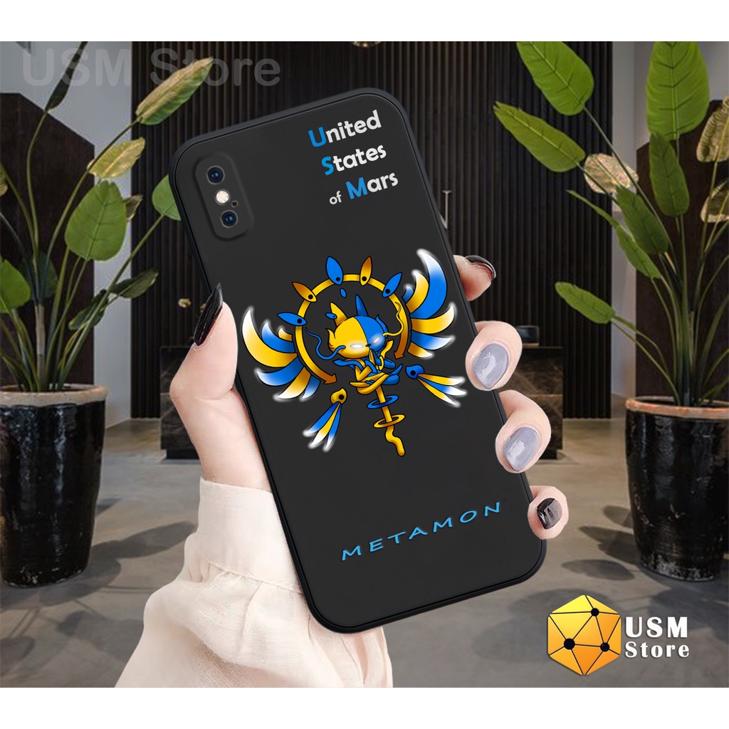 Ốp lưng iphone 6/6s/6 plus/7 plus/8plus/X/XS/XSmax viền vuông, có cạnh bảo vệ camera sau, hình Metamon SR cute