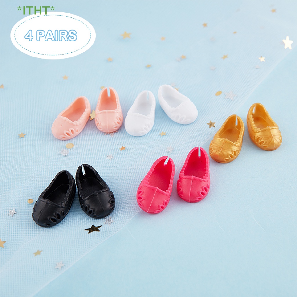 Bộ 4 Đôi Giày Cao Cấp Cho Búp Bê BJD 17cm Mới