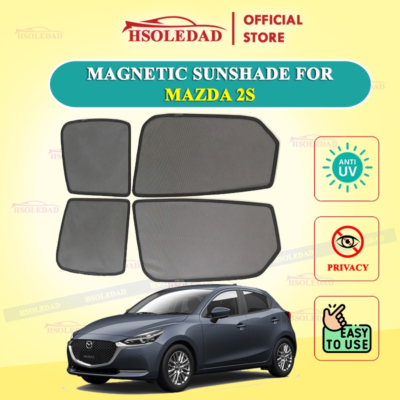 Rèm che nắng nam châm cho xe  Mazda 2S, bộ 4 tấm cho 4 cửa, hàng loại 1 cao cấp nhất, vừa khít kính