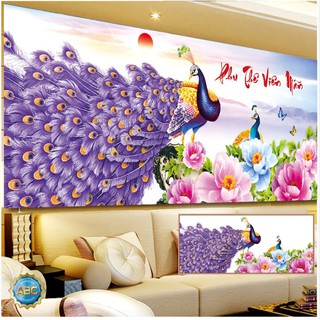 Tranh đính đá  Phu thê viên mãn Y8113 120x60cm