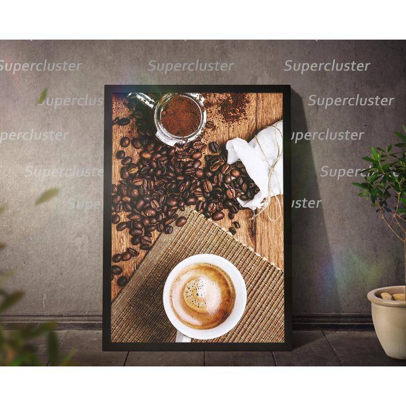 Tranh Vải Canvas Treo Tường Trang Trí Quán Cà Phê Phong Cách Trừu Tượng Độc Đáo