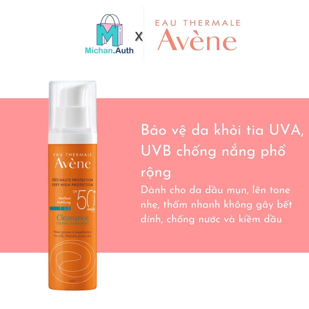 Kem Chống Nắng Avene Mattifying Cleanance SPF50+ 50ml