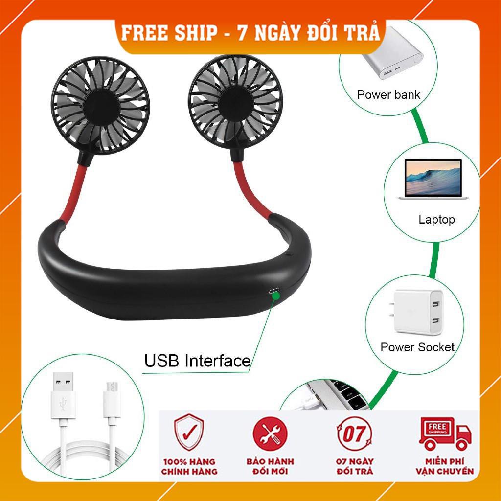 [Free Ship - Hàng loại 1] Quạt Đeo Cổ Mini Thông Minh /Quạt đeo cổ cầm tay mini Nhỏ Gọn Tiện lợi Siêu mát