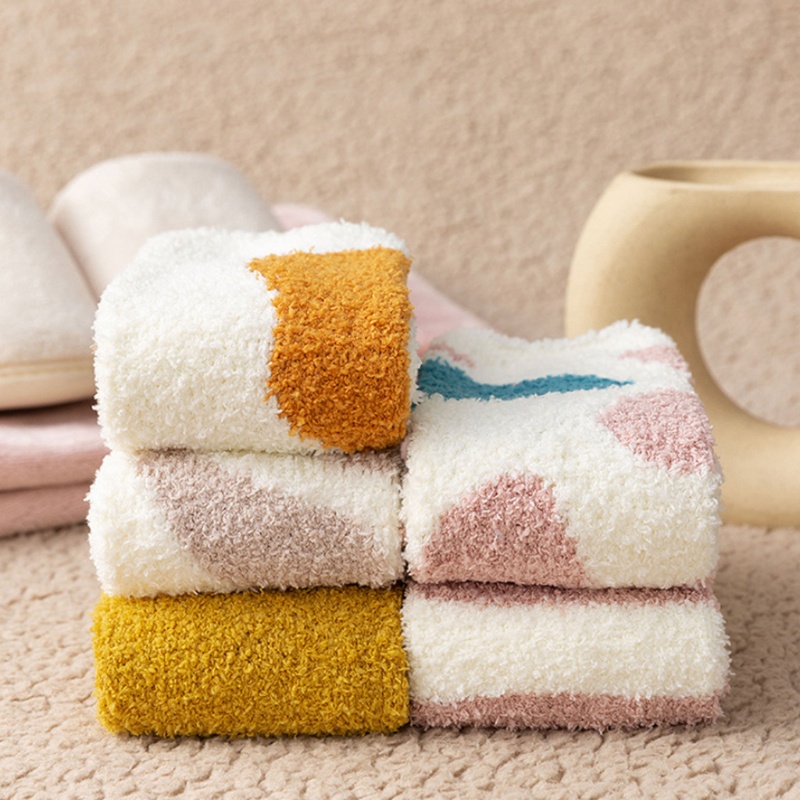 Youyo Vớ Nhung San Hô Họa Tiết Chân Mèo Hoạt Hình Giữ Ấm Mùa Đông