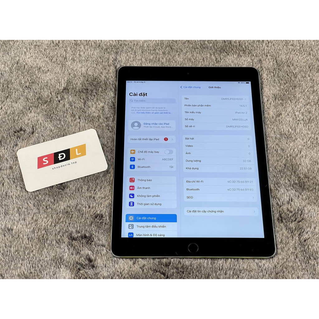 Máy tính bảng Apple iPad Air 2 32GB WIFI bản MDM | BigBuy360 - bigbuy360.vn
