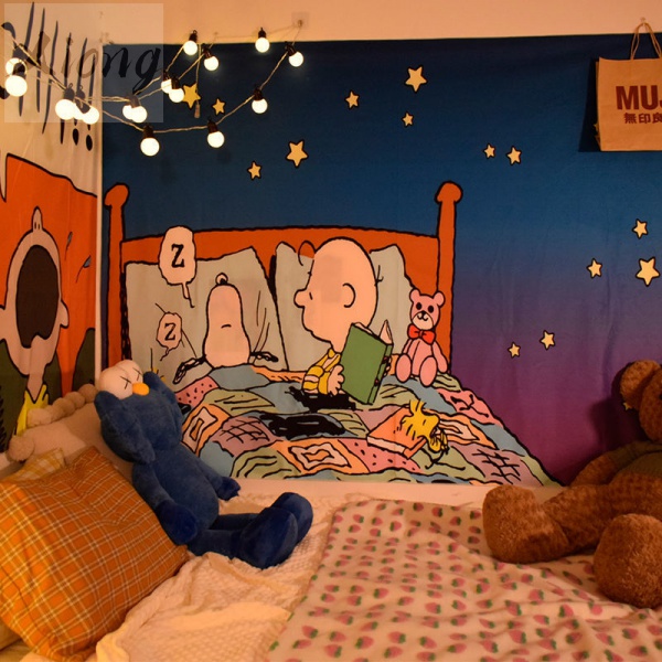 Khăn Treo Tường Trang Trí In Hình Chó Snoopy (3 Ngày)